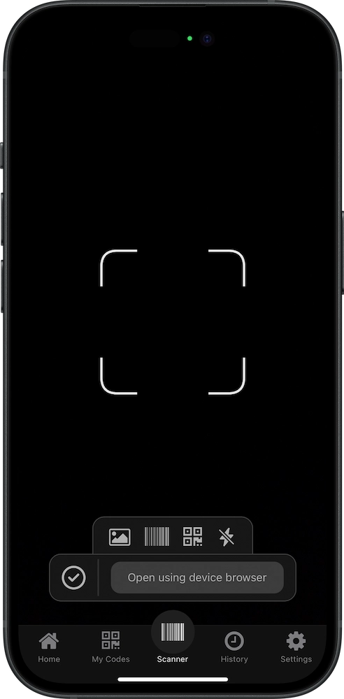 Screenshot of app